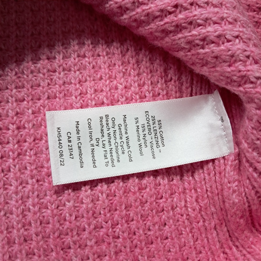 NWT Talbots‎ Sweater Women's Plus Size 3X Pink Waffle Knit Classic Wool Blend - Picture 6 of 10